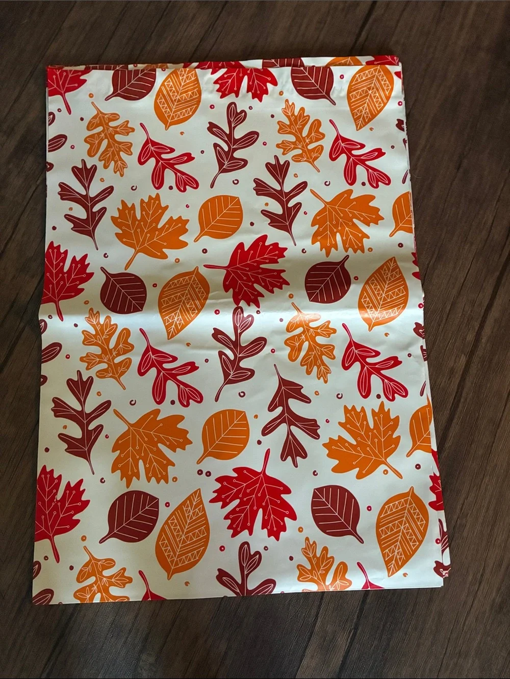 10 Count Fall Leaf Pattern Polymailers